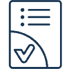A form with bullet points and a checkmark at the bottom.