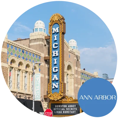 Iconic Michigan sign in Ann Arbor, MI. Become an egg donor in Michigan today!