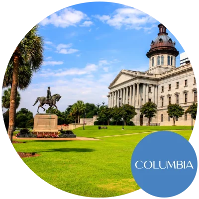 South Carolina State House from the outside. Become an egg donor in SC today!