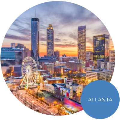 A photo depicting Atlanta, GA, one of our egg donation retrieval locations.