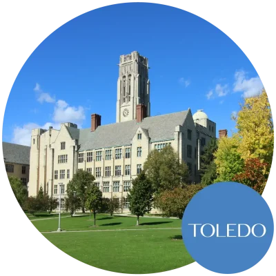 University campus building in Toledo, OH. Become an egg donor in Ohio today!